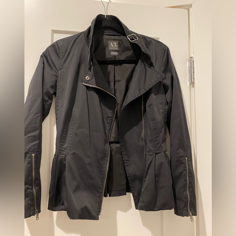 armani exchange black jacket